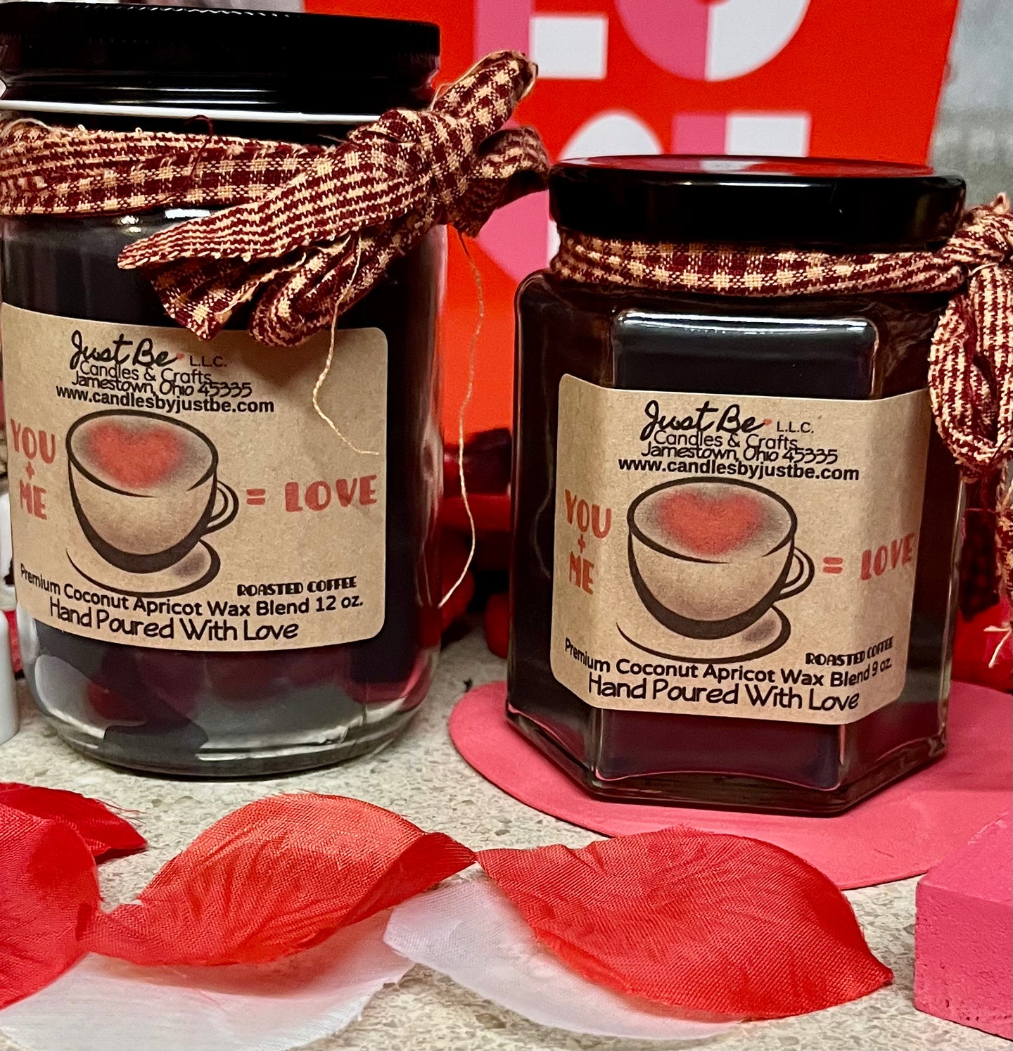 You + Me = Love Candle